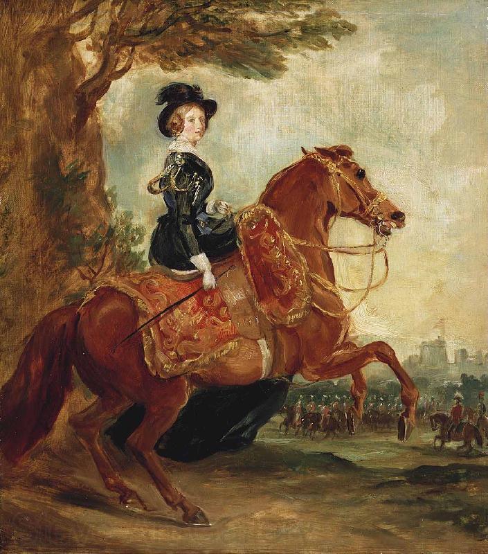 Francis Grant Portrait of Queen Victoria on horseback France oil painting art